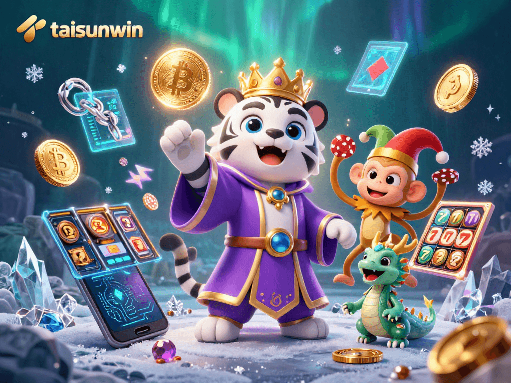 Engage with taisunwin's thrilling 3D casino scene featuring vibrant characters and dynamic gambling elements.