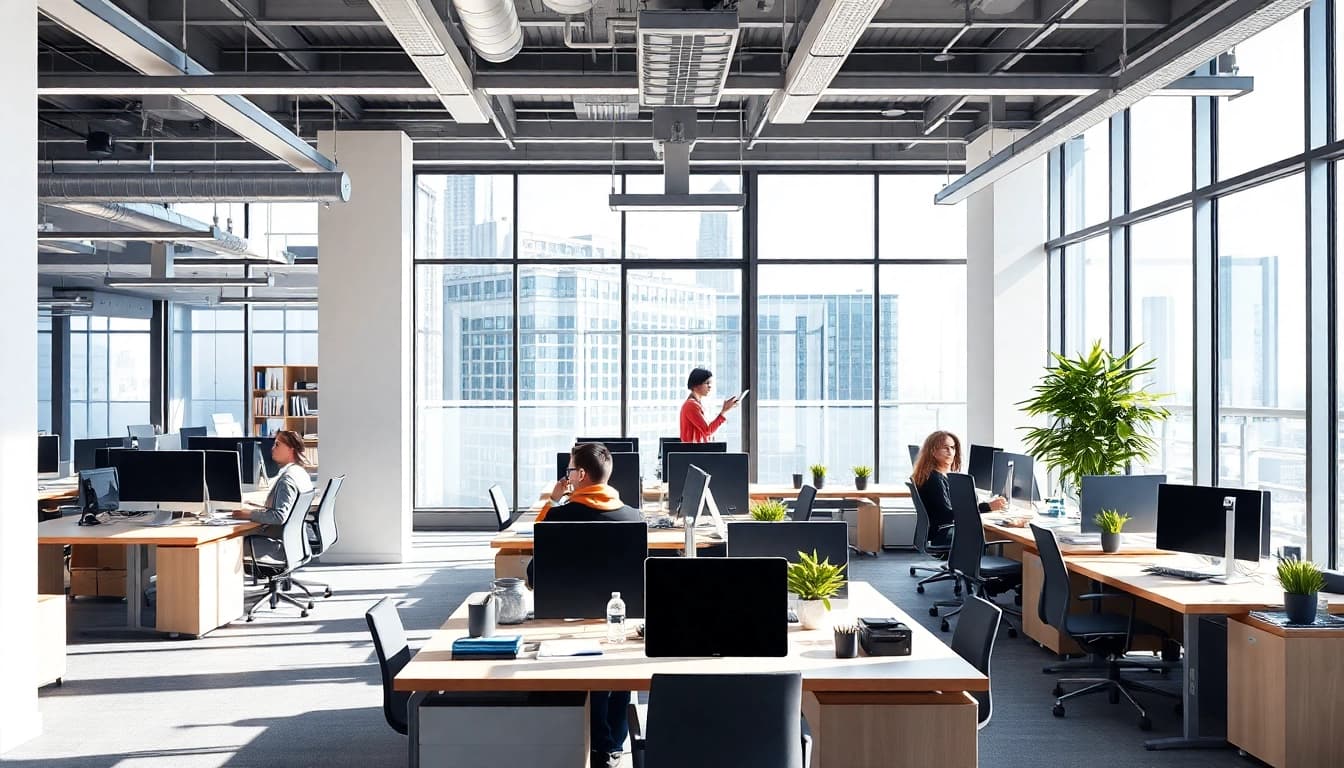 Unternehmensberatung Düsseldorf in einem modernen Büro mit hellem Tageslicht und freundlicher Atmosphäre.