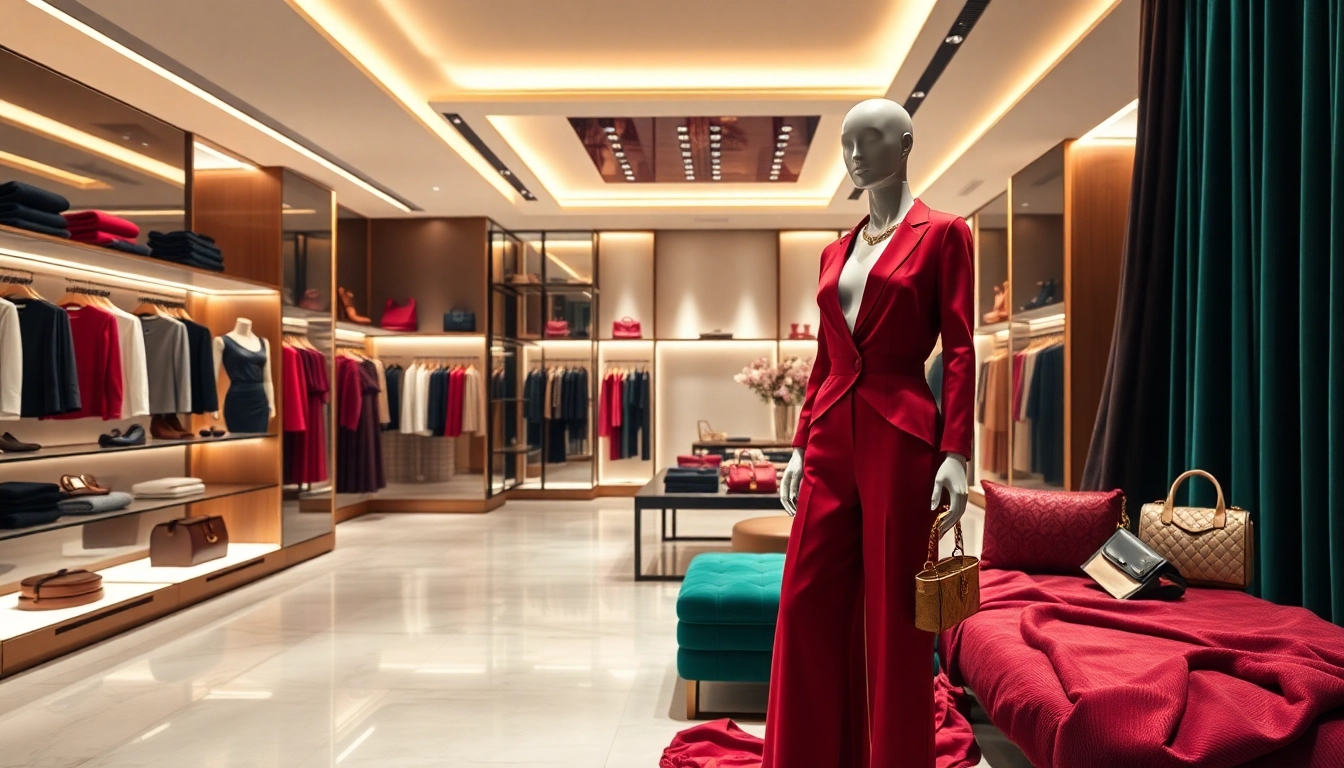 Discover fashionable pieces at Alvionz, a luxury fashion store with elegant displays and chic accessories.