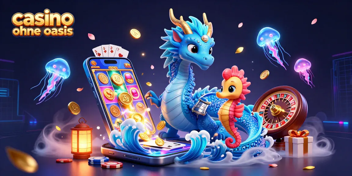 Experience thrilling play with casino ohne oasis; a vibrant 3D scene featuring charming fantasy characters and gaming elements.