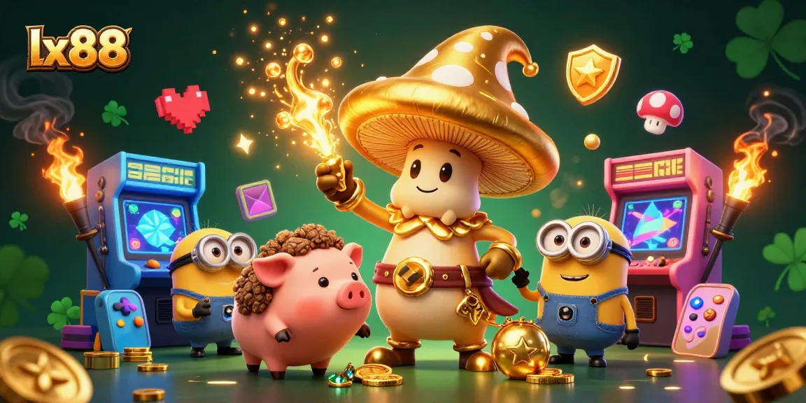 Enter the game with lx88's magical golden wizard and vibrant casino adventure elements.