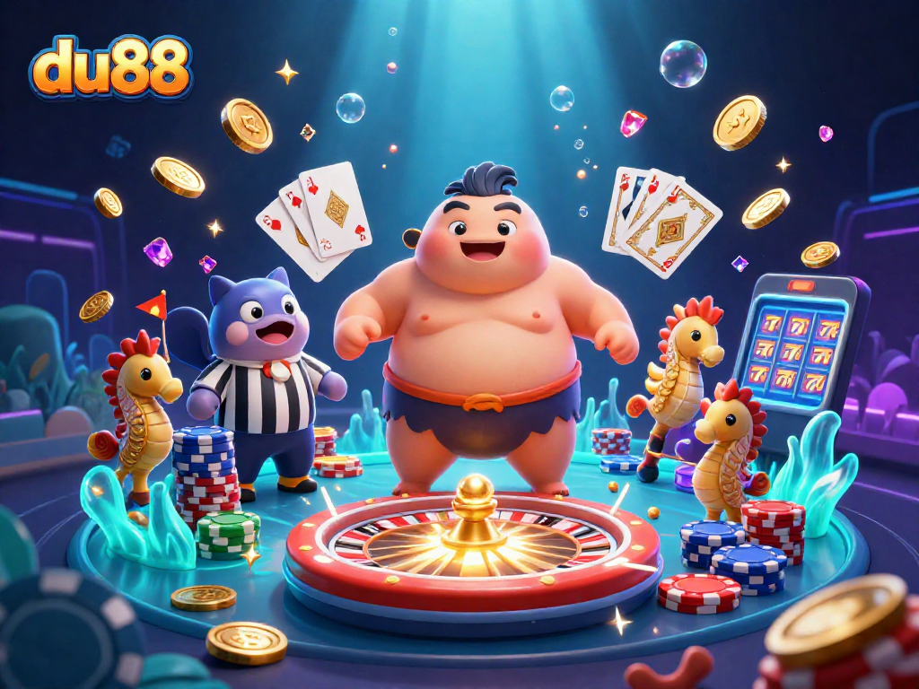 Experience thrilling gameplay at du88 featuring a fun underwater casino scene.