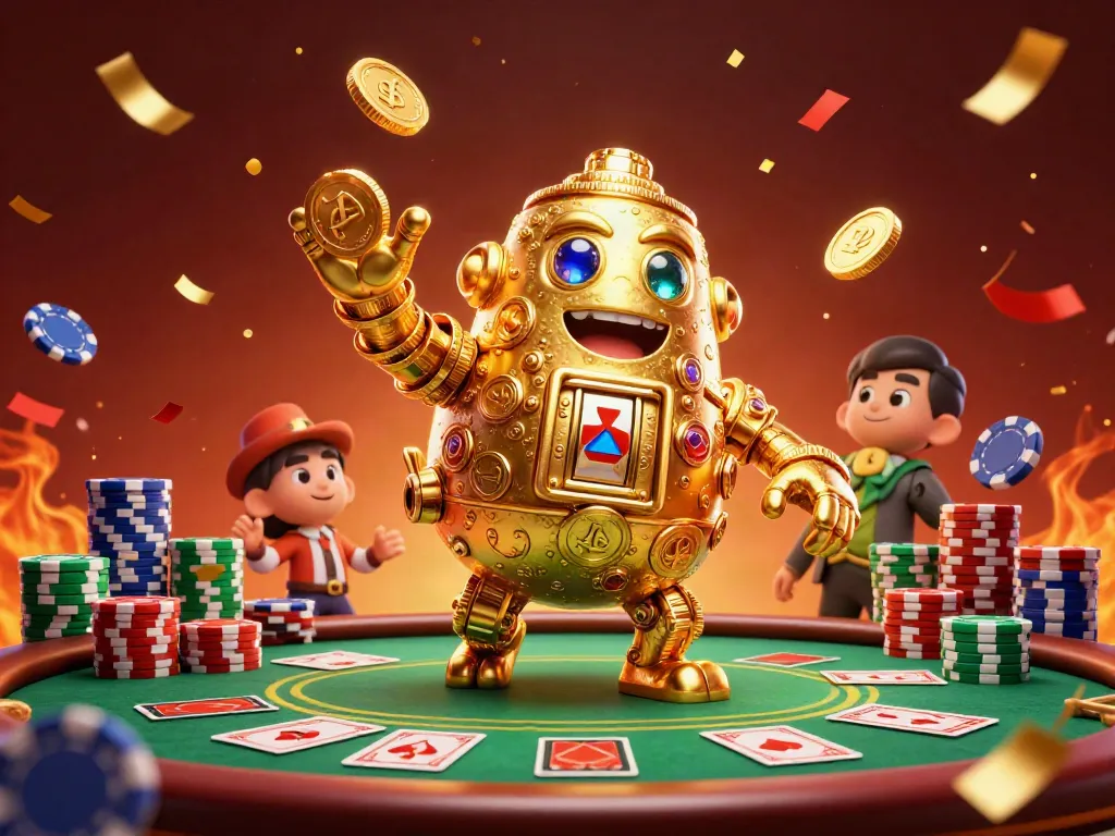S666hn offers an exciting atmosphere with a dynamic golem made of coins, perfect for online gamblers.