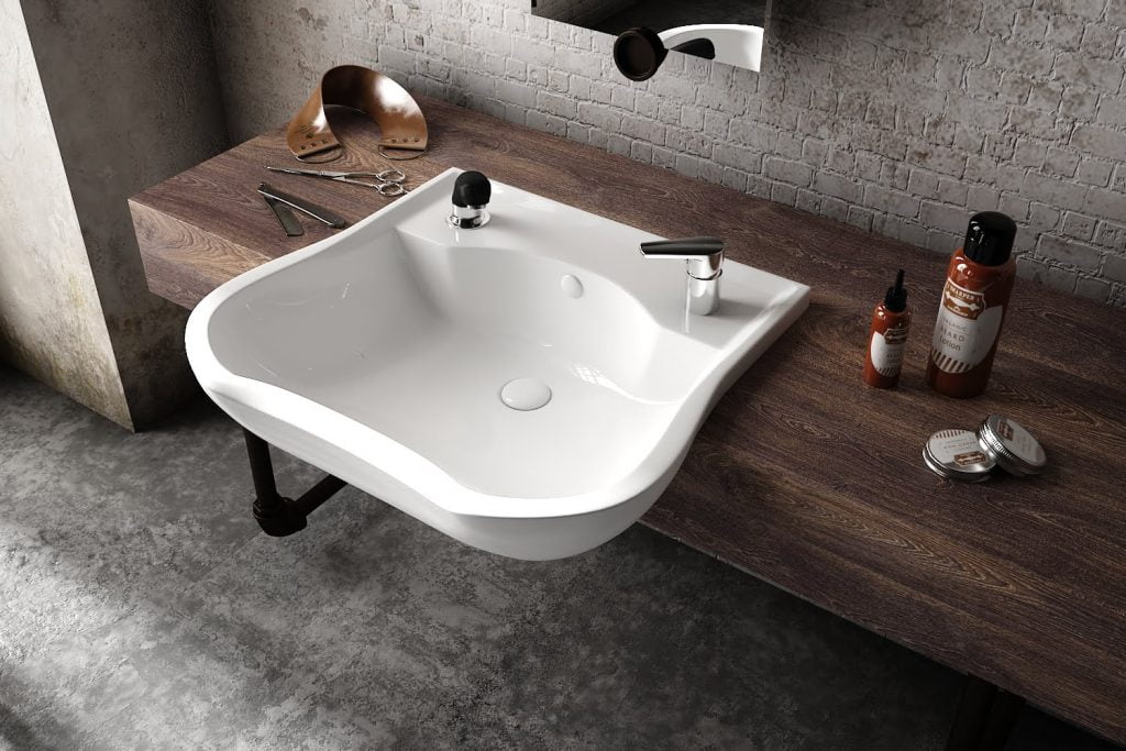 Der Friseurstuhl mit Waschbecken: Design trifft auf Ergonomie