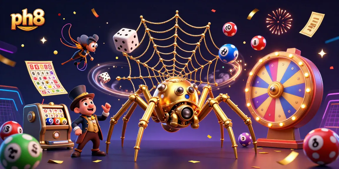 Experience thrilling moments at ph8 with vibrant lottery elements and a whimsical steampunk scene.