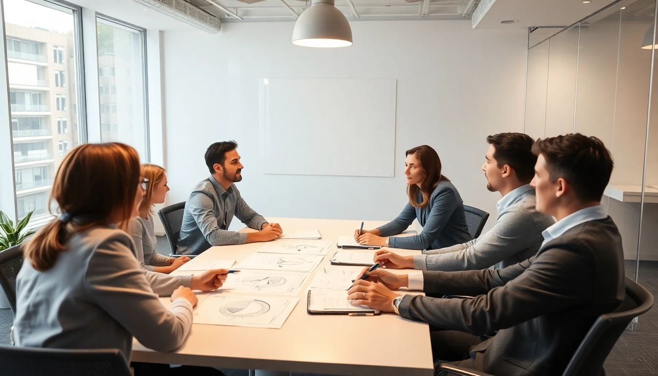 Karriereentwicklung durch individuelle Beratung; Menschen tauschen Ideen in einem modernen Büro aus.
