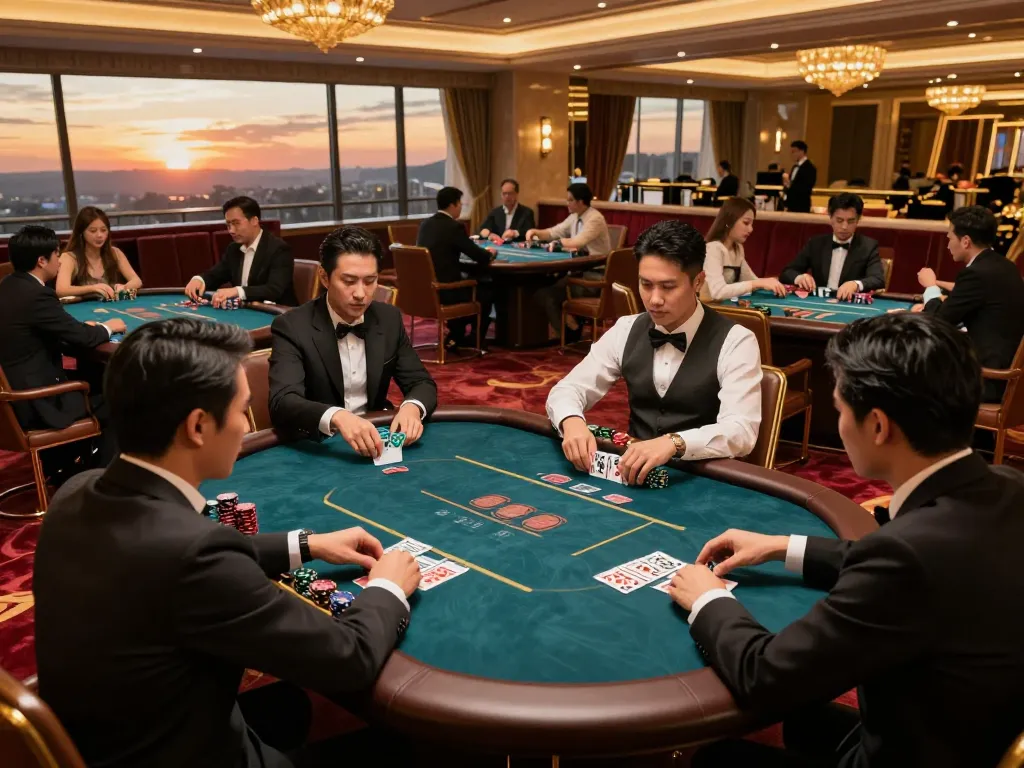 Experience high-stakes poker action in GO88's elegant casino atmosphere.