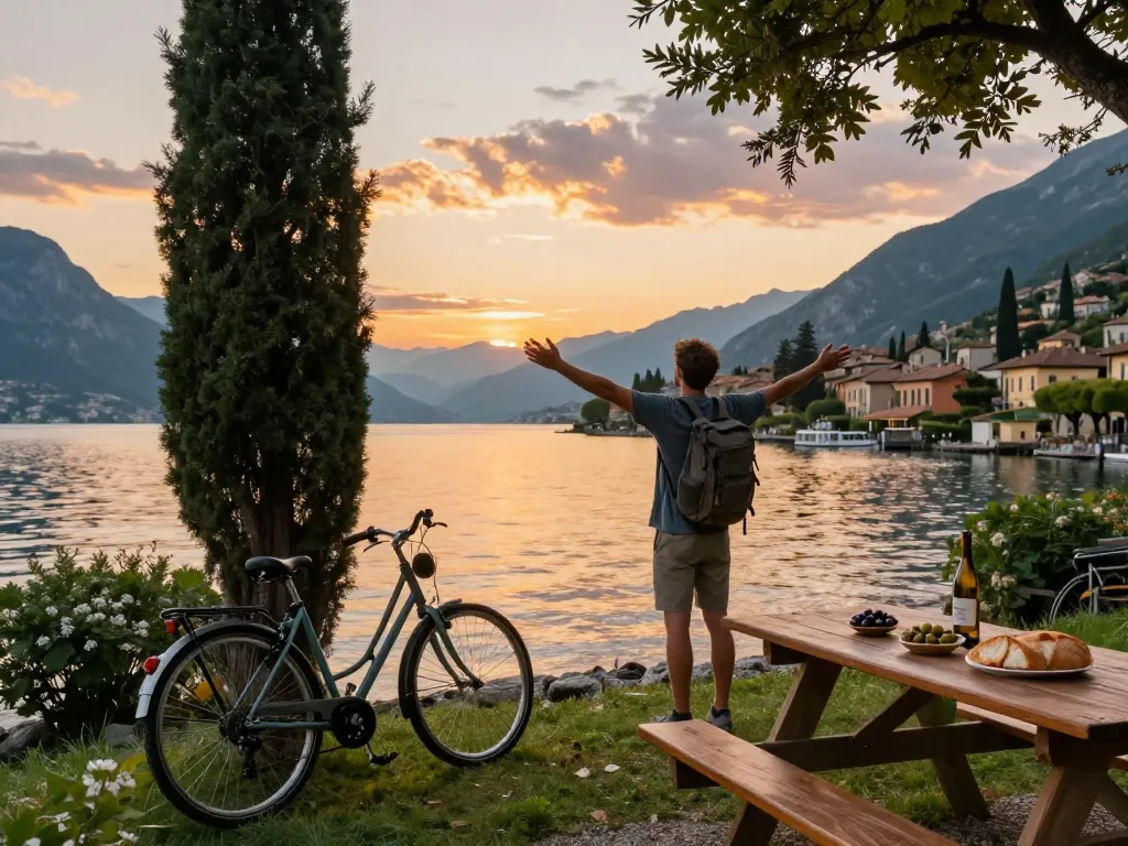 Erleben Sie Urlaub am Gardasee mit atemberaubenden Sonnenuntergangsblicken und lokaler Küche am See.