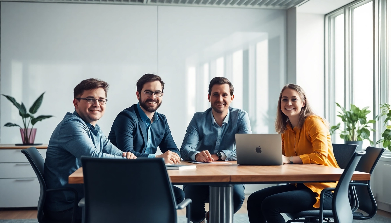 Vertriebsspezialisten finden und erfolgreich zusammenarbeiten in einem modernen Büro.