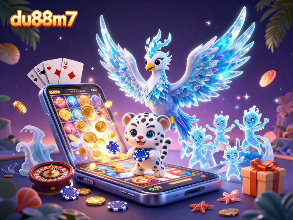 Engage in thrilling gaming with du88m7 featuring a vibrant ice phoenix and slot games.