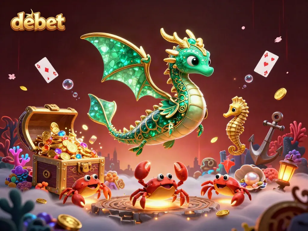 Experience debet in action with vibrant underwater treasure elements and interactive gaming features.