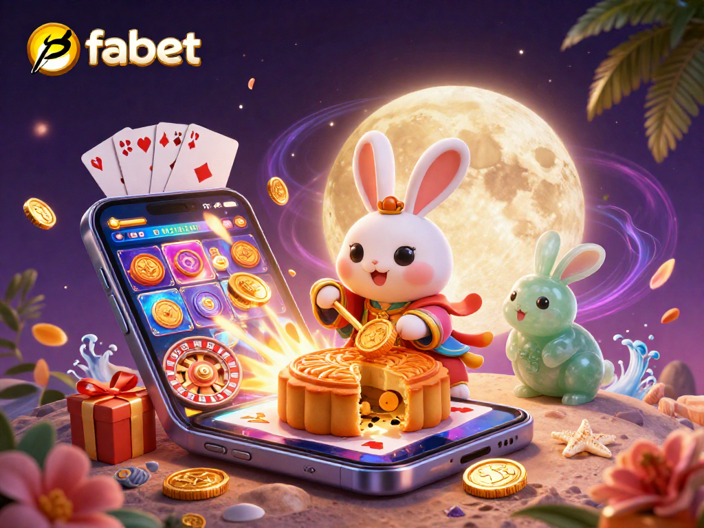 Spin the reels for rewards in fabet's vibrant lunar casino scene.