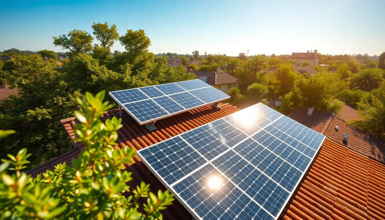 Steigerung von Photovoltaik Leads durch angespannte Solar-Panel-Installation in sonniger Umgebung.
