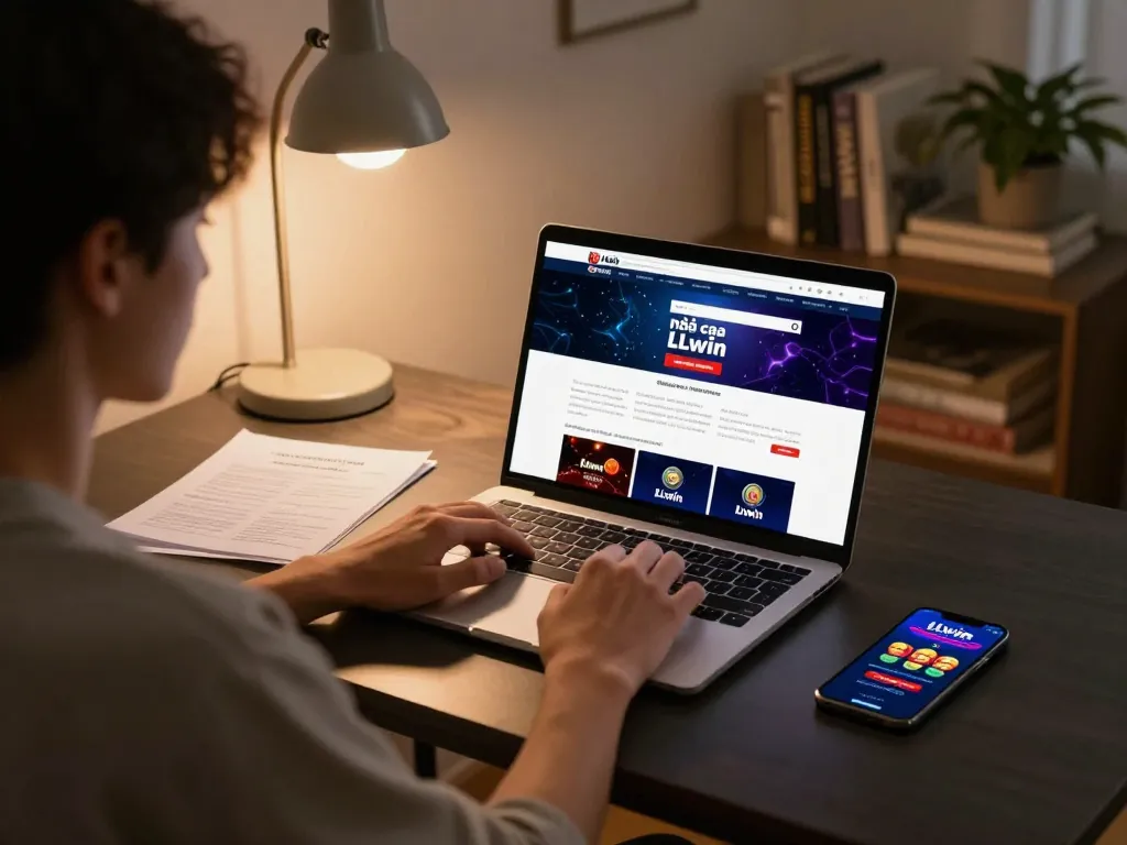 Experience online gaming with nhà cái LLwin, showcasing a modern setup and strategic betting notes.