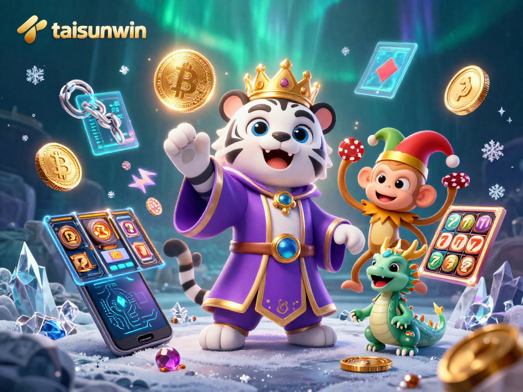 Engage with taisunwin's thrilling 3D casino scene featuring vibrant characters and dynamic gambling elements.