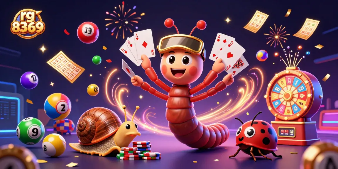 Experience the excitement of rg 8369 with a vibrant 3D casino scene featuring a millipede dealer and dynamic gameplay.