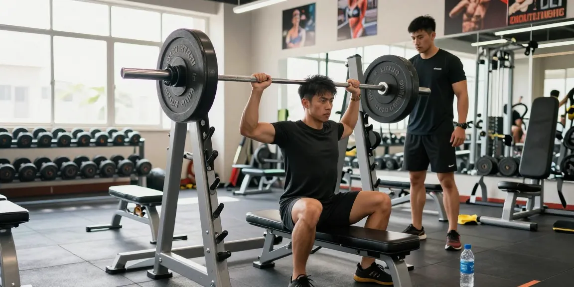 Akra Labs Steroid Shop: Athlet hebt Gewichte im modernen Fitnessstudio mit hochwertiger Ausstattung.