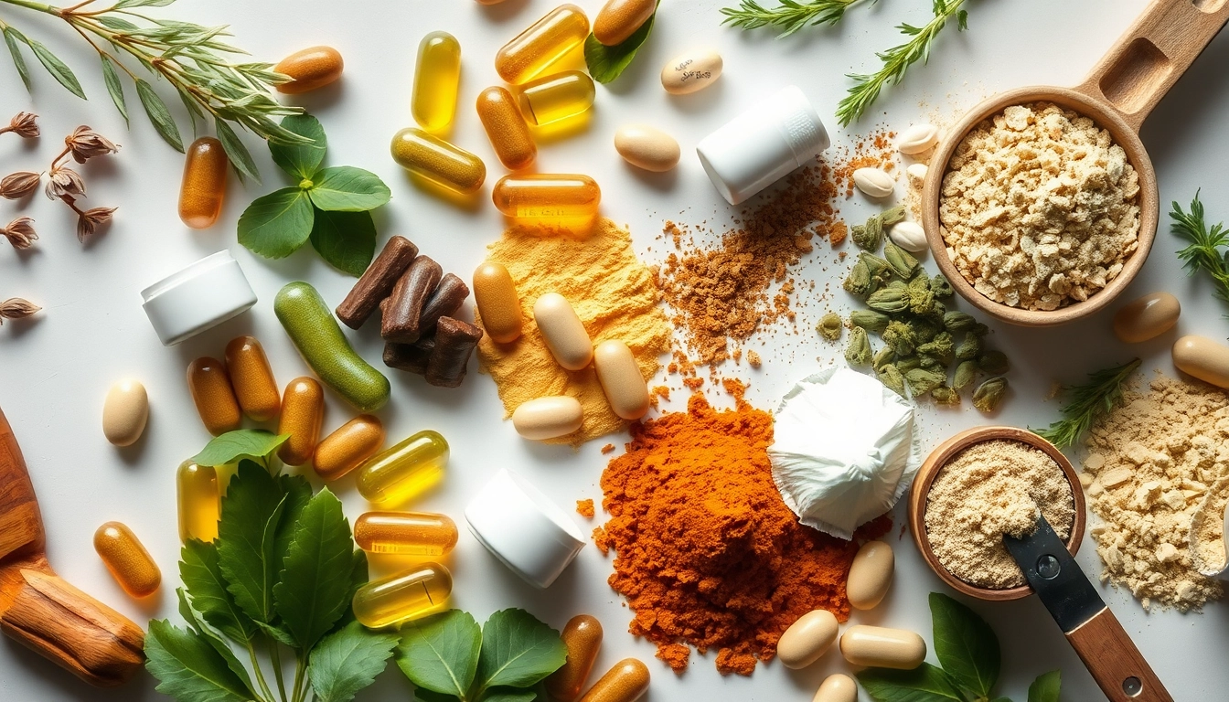 Vegane Nahrungsergänzungsmittel in verschiedenen Formen, angeboten auf einem hellen Tisch.