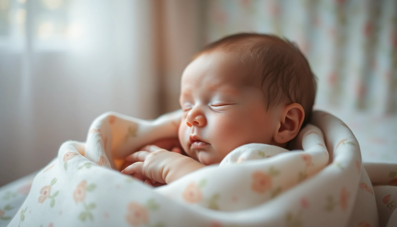 Neugeborenes Babyshooting in einem liebevoll dekorierten Raum mit sanfter Beleuchtung.