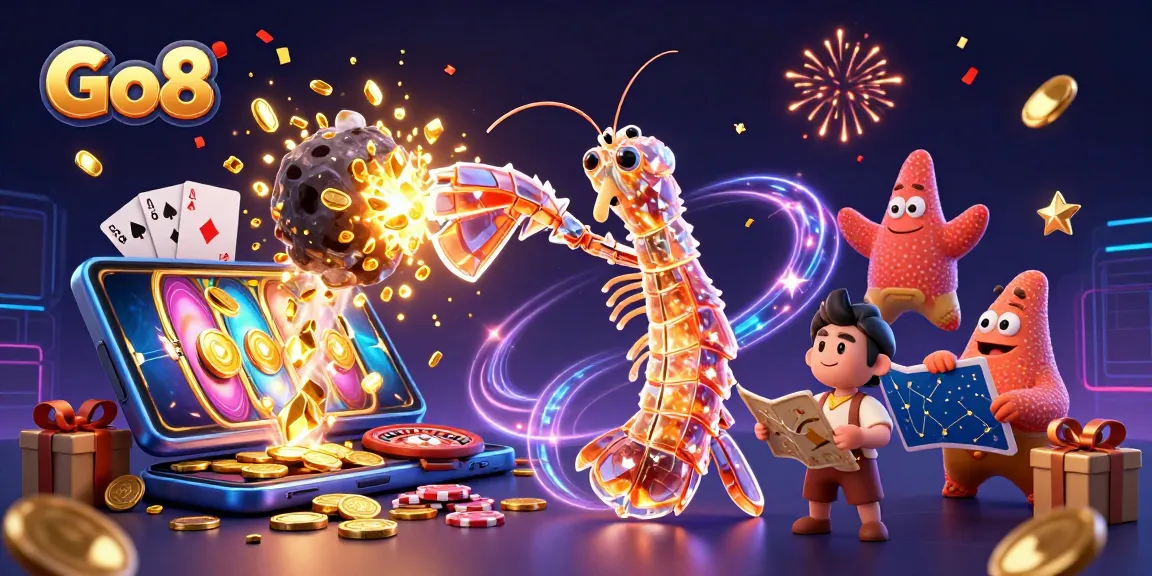 Engage in thrilling gameplay at Go8, featuring vibrant slot games and cash prizes in an immersive 3D environment.