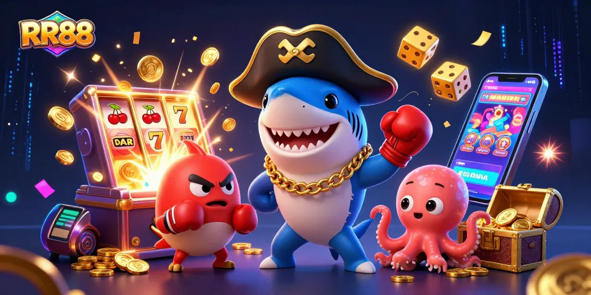 Engage in thrilling gameplay at RR88 with colorful characters and exciting casino elements.