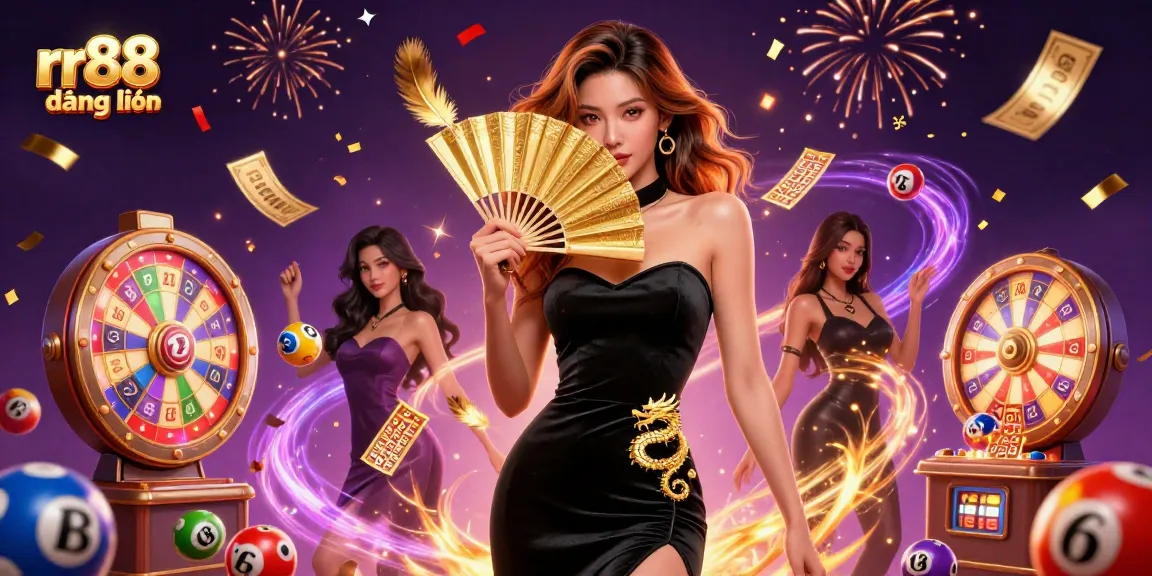 Engage in thrilling games at rr88 đăng nhập with vibrant lottery balls and golden prizes raining down.