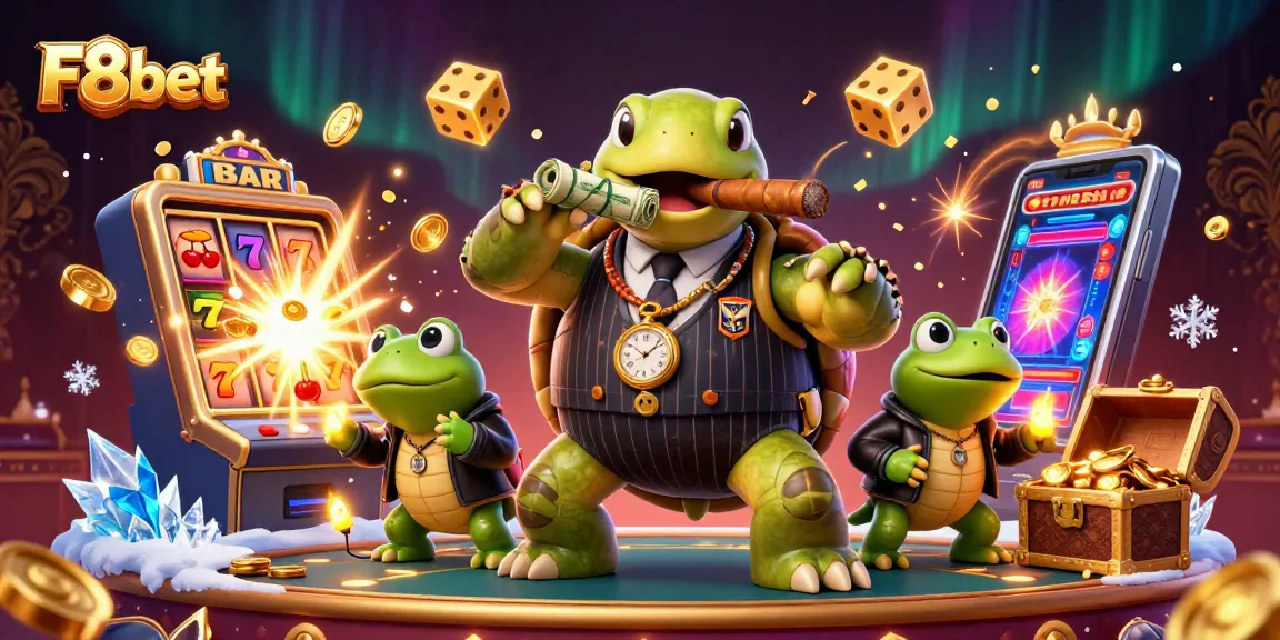 Engage in thrilling casino games on F8bet, with vibrant elements capturing high-stakes action.