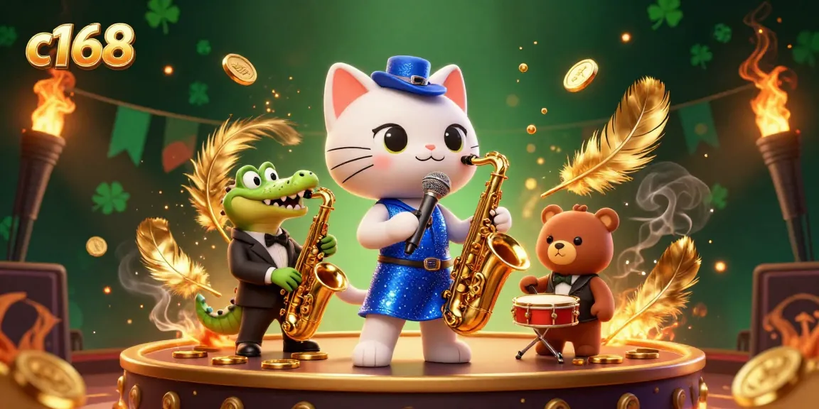 Experience the excitement of c168 with vibrant characters in a dynamic casino scene.