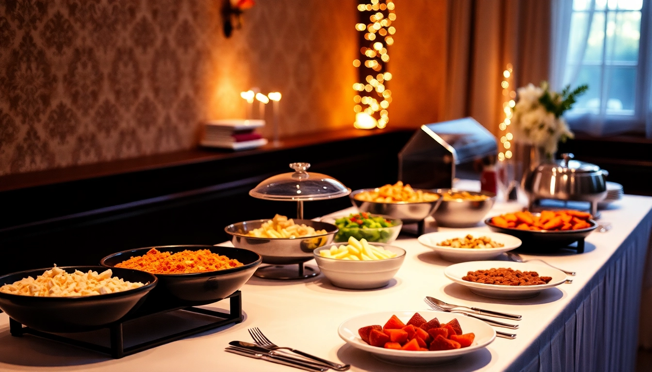 Leckere Buffets vom Partyservice für jede Feier ansprechend präsentiert.