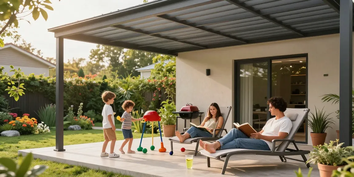 Moderne Terrassenüberdachungen bieten Schutz und Gemütlichkeit für die ganze Familie im Freien.