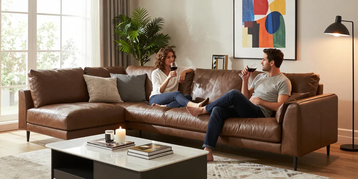Baxter Sofa online kaufen in einem stilvollen Wohnzimmer mit modernem Dekor, das Luxus und Komfort präsentiert.