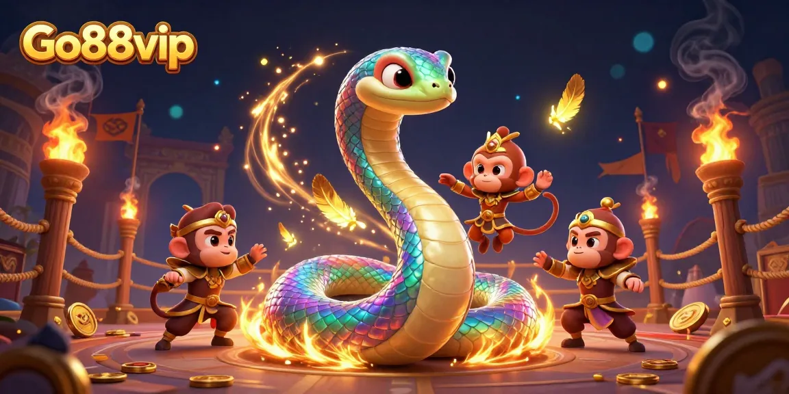 Engage with Go88vip's vibrant gaming scene featuring enchanting characters and magical elements.