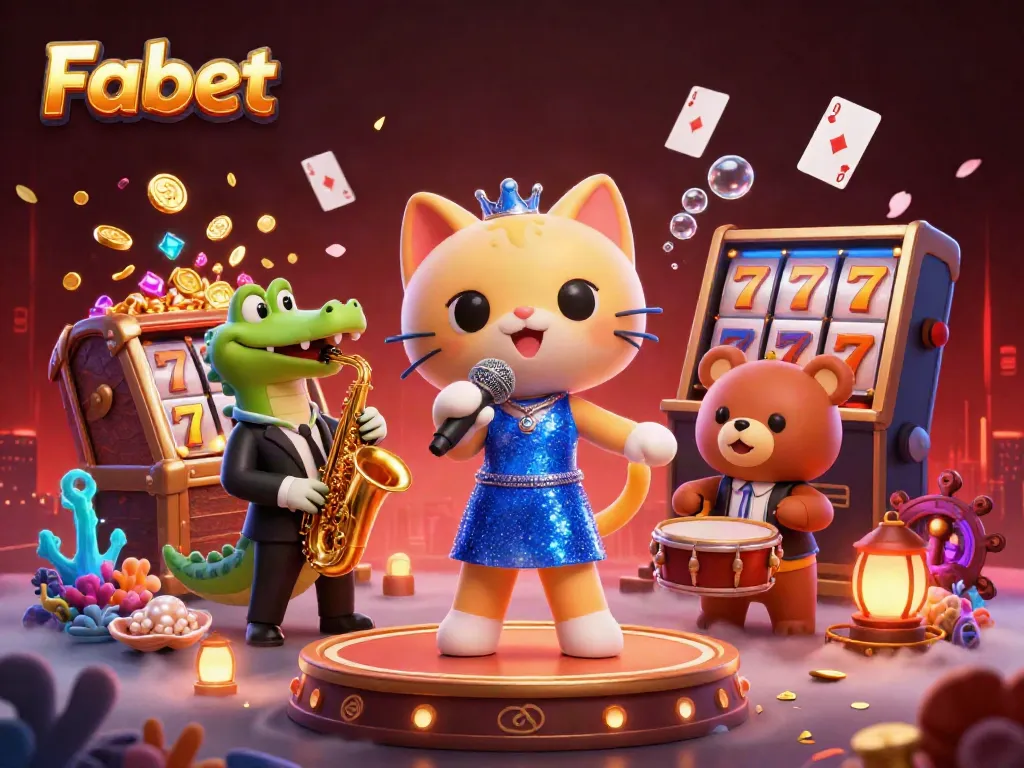 Fabet showcases dynamic casino fun with exciting characters and vibrant game elements.