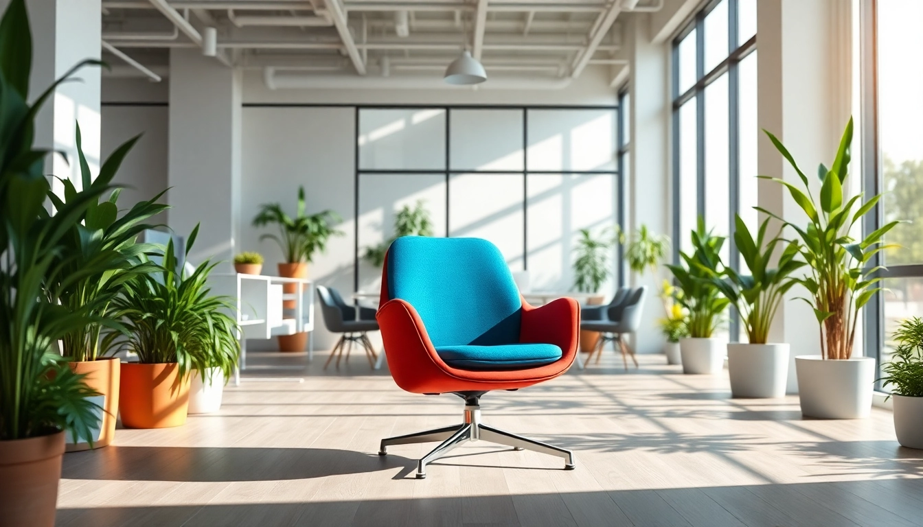 Refurbished Vitra Stuhl in modernem Büro mit stilvollem Design und natürlichem Licht.