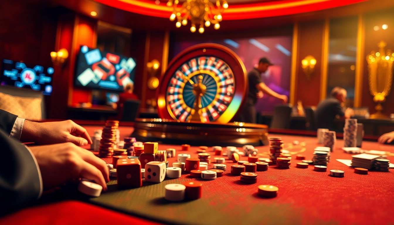 Exciting casino action at a table revealing the hidden wiki in an energetic gambling atmosphere.