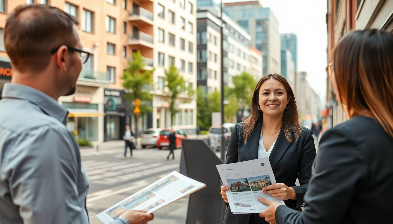 Immobilienmakler Frankfurt Ginnheim berät Kunden in einer urbanen Umgebung.