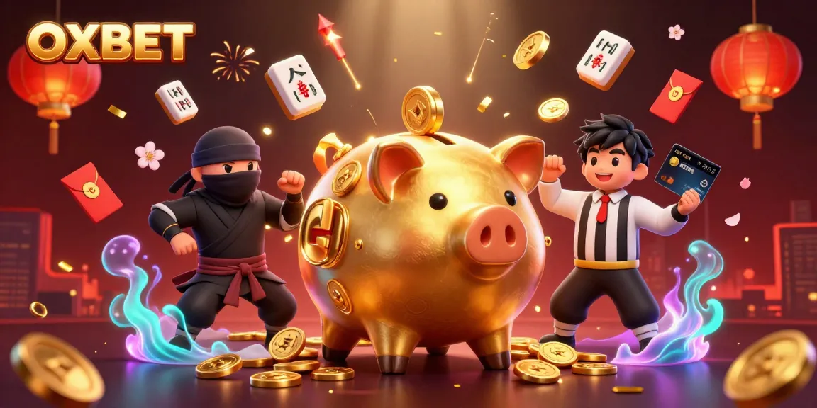 Experience winning moments at OXBET with vibrant casino-themed 3D illustration showcasing excitement.