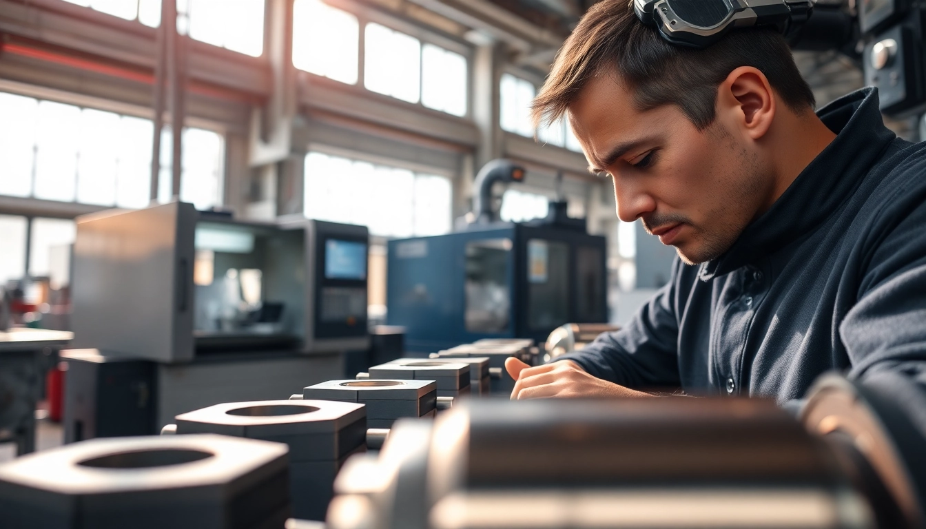CNC drehteile in einem modernen Fertigungsbetrieb, präzise bearbeitet von einem Techniker.