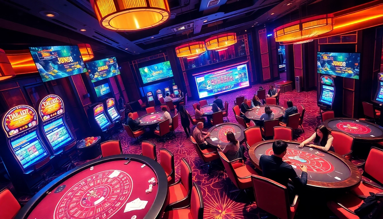 Enjoy thrilling games with Nhà cái Jun88 at a luxurious casino atmosphere filled with excitement.