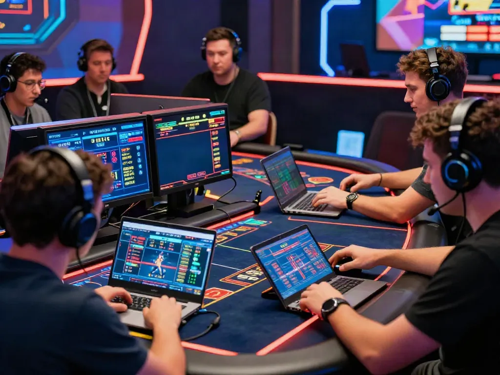 Engaging online casino players at https://xo88.games/ showing vibrant gaming atmosphere with professional dealers.