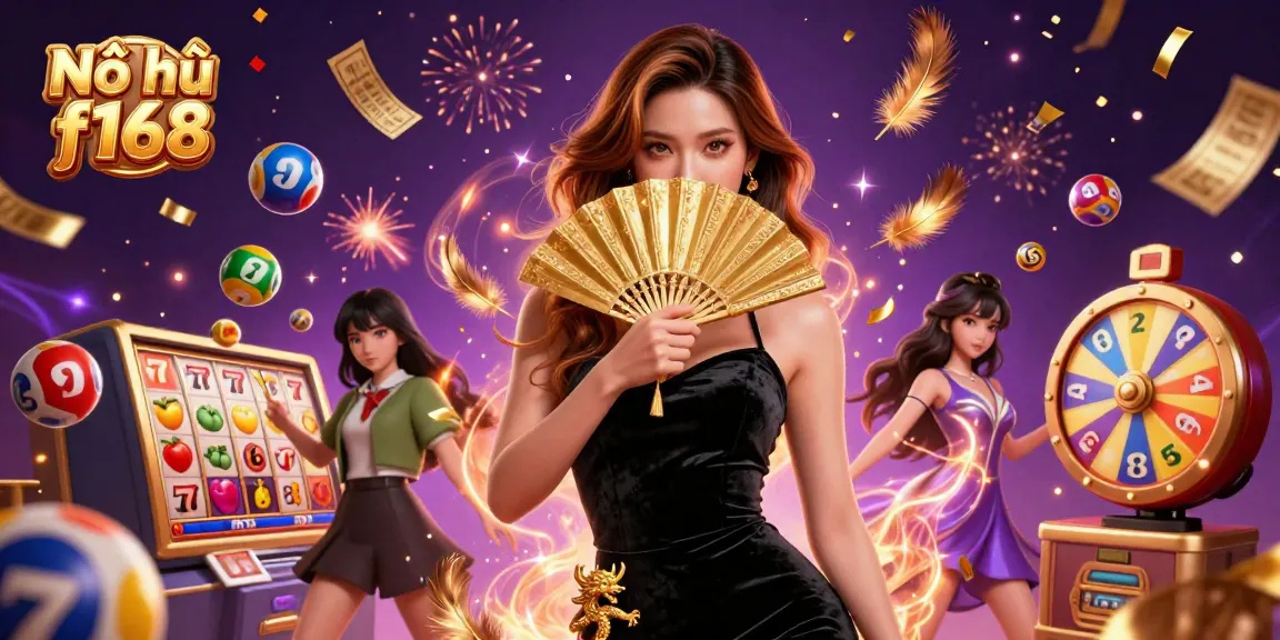 Nổ hũ f168: Engage in thrilling slot action with vibrant reels and dazzling effects.