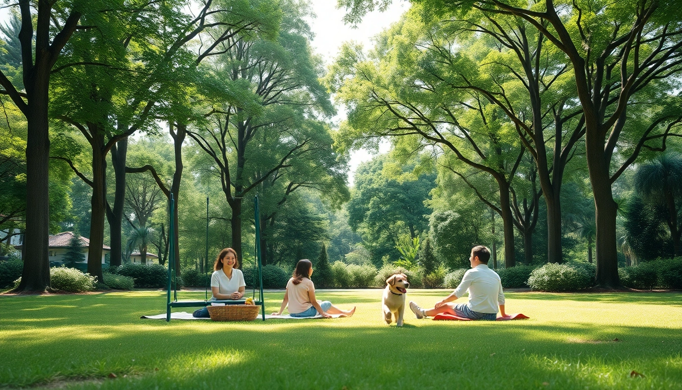 Tampines EC features a family relaxing on a picnic blanket in a park.