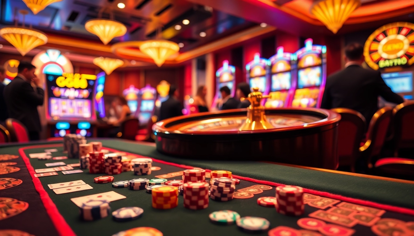 Betting excitement at GG88 casino with vibrant tables and lively players.