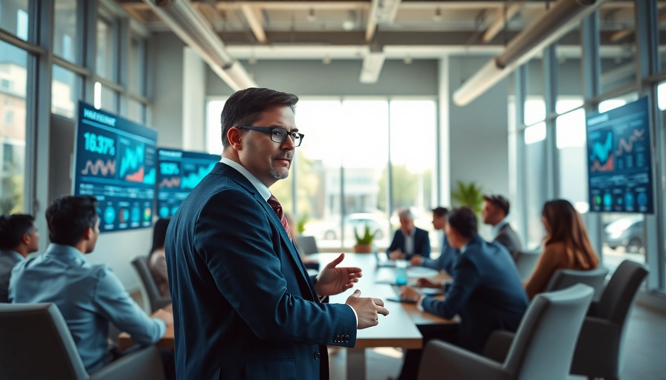 Headhunter Schweiz führt Gespräche in modernem Büro.