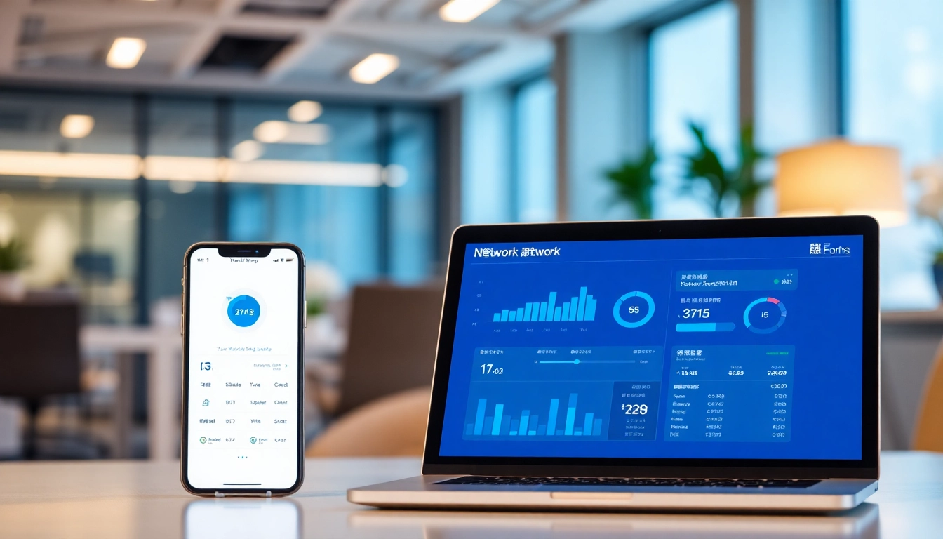 快连官网 展示跨设备的现代网络加速工具界面，突出速度与安全性。