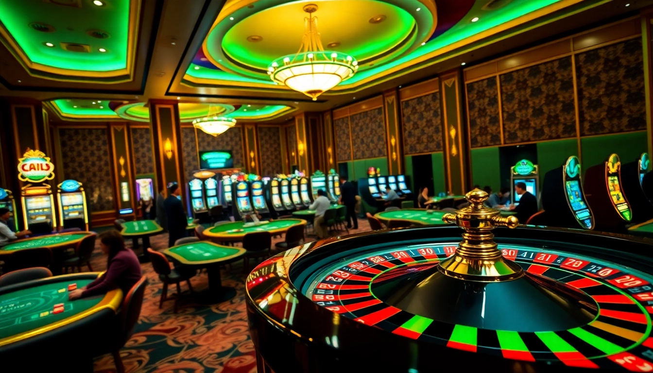 Players enjoying a vibrant casino atmosphere at gg 88 with exciting gaming options.