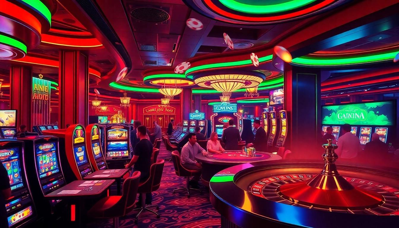 Go8-themed dynamic casino scene with vibrant tables and exciting gameplay elements.
